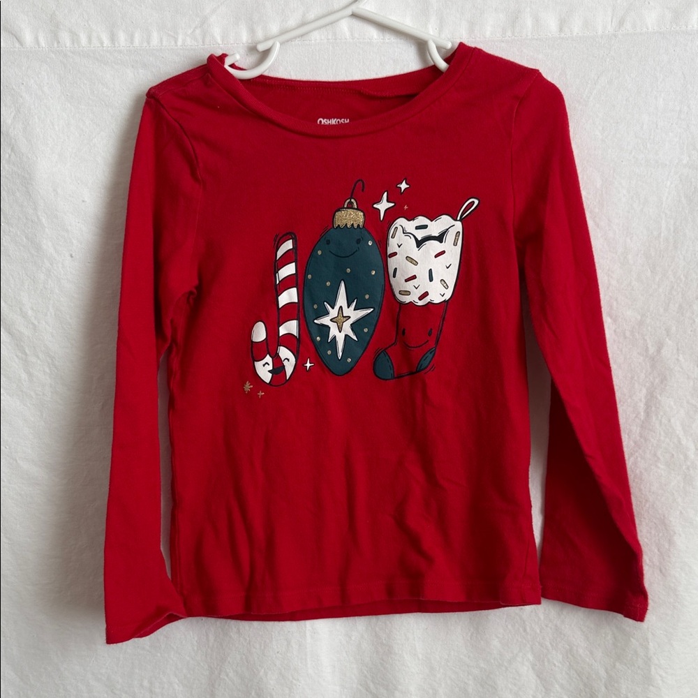 OshKosh B'gosh Red Festive Long Sleeve Tee